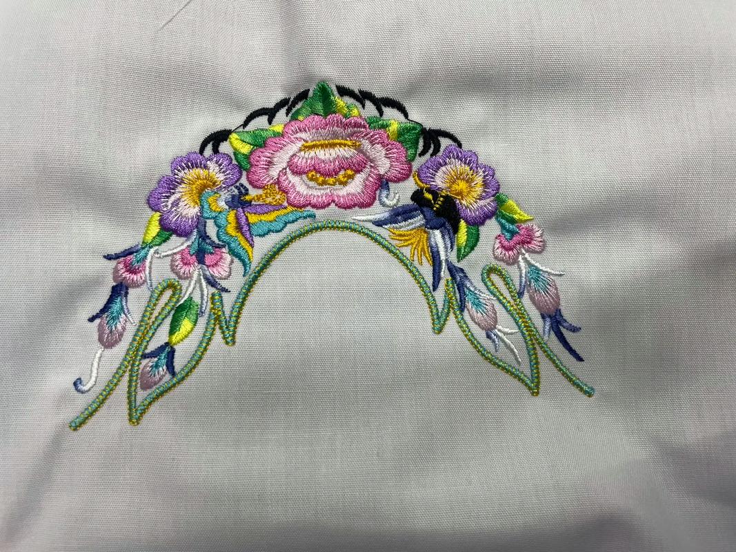 云南壯族風情電腦繡花鞋面布 傳統與現代的完美融合